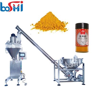 Multi Languages Powder Filling Machine , Semi Auto Spice Bottle Filling Machine