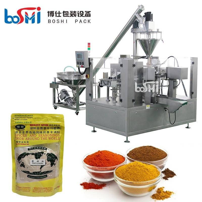 Seasoning Ziplock Bag Packing Machine , Chilli Powder Doypack Packaging Machine