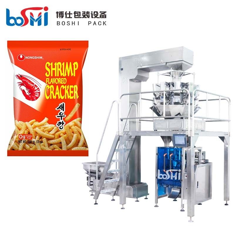 Full Automatic Snack Packing Machine , Multi Head Weigh Filler With Weighing Feeding